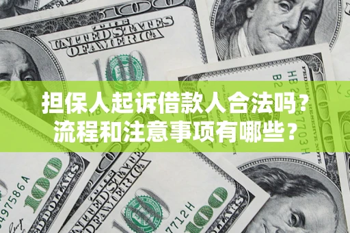 济南担保人起诉借款人合法吗？流程和注意事项有哪些？