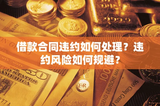 济南借款合同违约如何处理？违约风险如何规避？