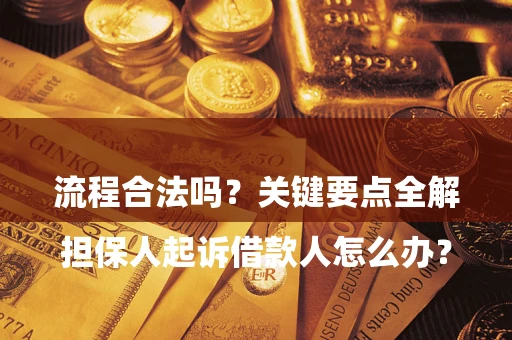 济南

担保人起诉借款人怎么办？流程合法吗？关键要点全解析