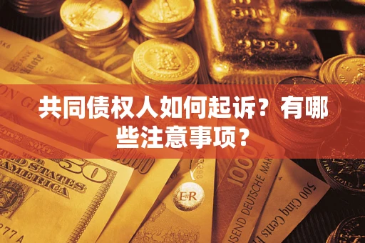 济南共同债权人如何起诉？有哪些注意事项？